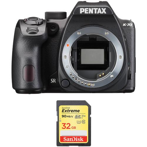 Pentax K-70 DSLR Camera Body with Accessory Kit