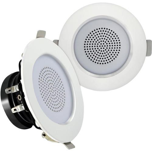 Pyle Pro PDIC3FR 3" Ceiling Wall 100W 2-Way Aluminum Frame Speakers