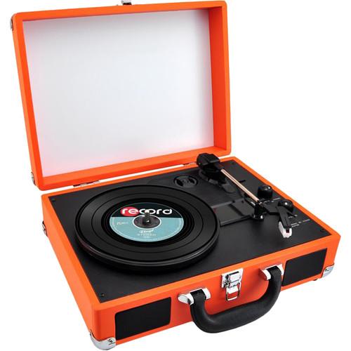 Pyle Pro PVTTBT6OR Portable Turntable with Bluetooth and USB