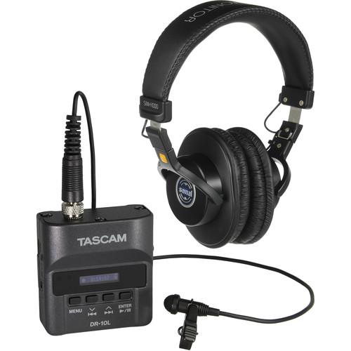 Tascam DR-10L Digital Audio Recorder Kit with Monitor Headphones