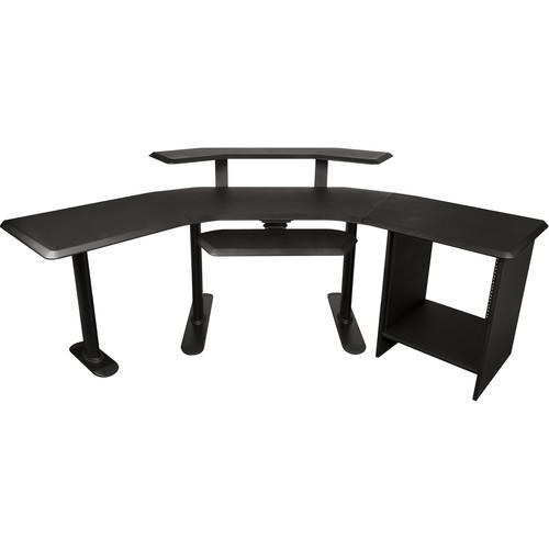 Ultimate Support Nucleus 3 Studio Desk with 24" Extensions, 2nd Tier Keyboard Tray, and 12 RU Rack