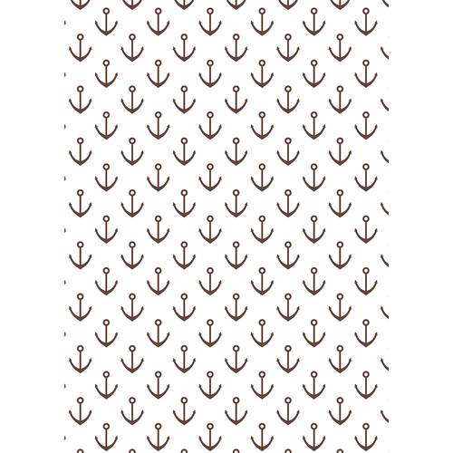 Westcott Anchors Pattern Matte Vinyl Backdrop with Grommets