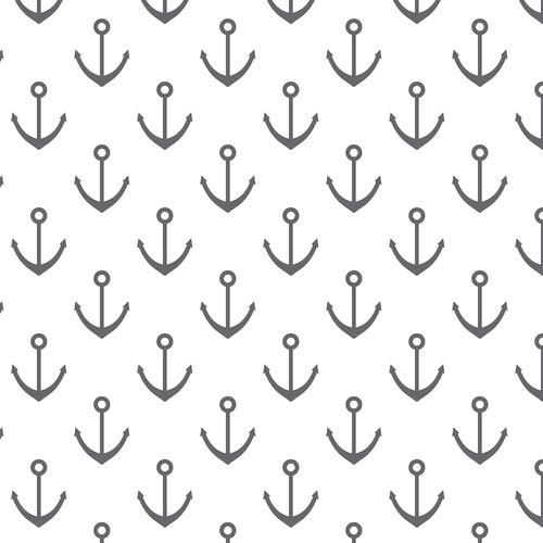 Westcott Anchors Pattern Matte Vinyl Backdrop with Hook-and-Loop Attachment