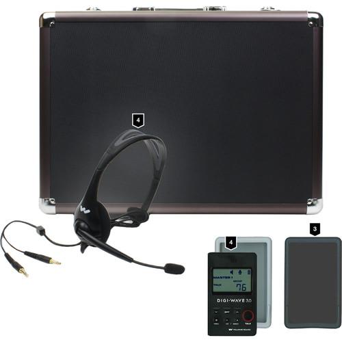 Williams Sound DW 300 Wireless Intercom:4-DLT300 Transceiver 4-Mic 044 2P Headset Mic 1-CCS 029 DW System CarryCase