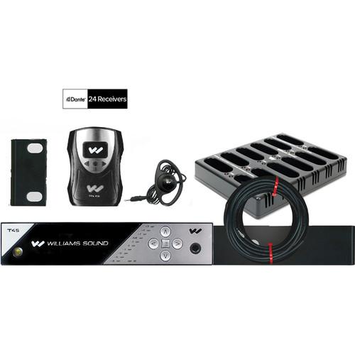 Williams Sound FM 458-24 NET D PRO Personal PA FM Assistive Listening System with Network Control and Dante Input