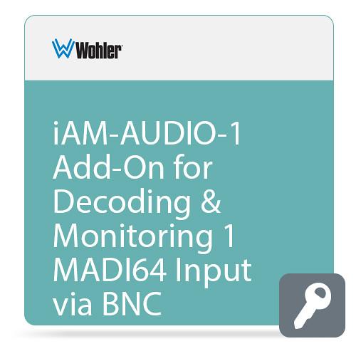Wohler iAM-AUDIO-1 Add-On for Decoding & Monitoring 1 MADI64 Input via BNC