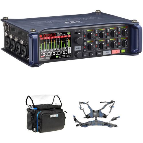 Zoom F8n Multitrack Field Recorder Kit with ORCA OR-28 Mini Bag & Harness