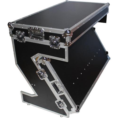 ProX Portable Z-Style DJ Table Flight Case with Handles & Wheels