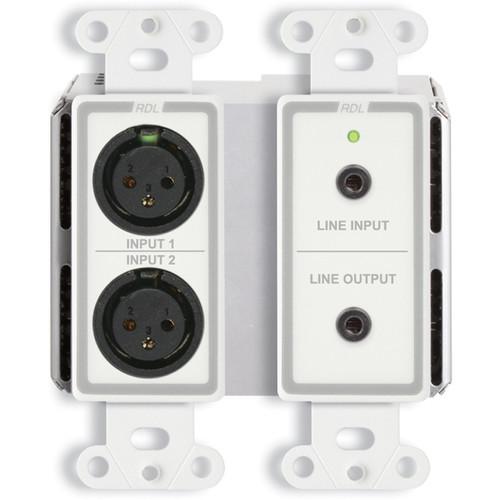 RDL DD-BN31 4 x 4 Wall-Mounted Bi-Directional Mic Line Dante Interface
