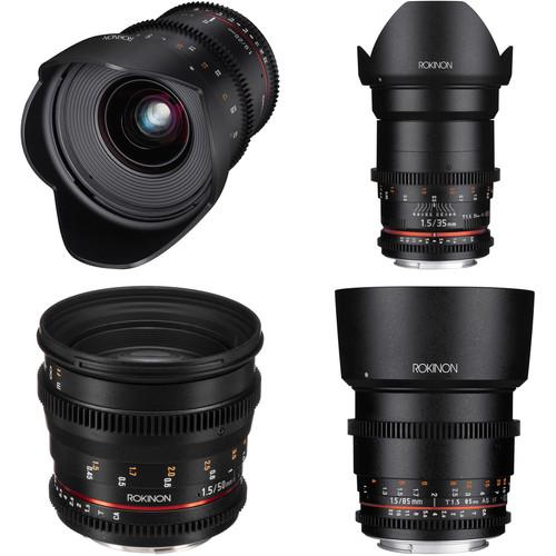 Rokinon 20, 35, 50, 85mm Cine DS Lens Bundle