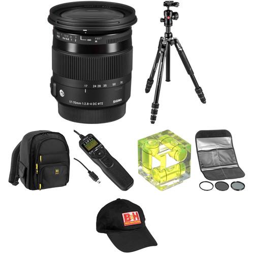Sigma 17-70mm f 2.8-4 DC Macro OS HSM Contemporary Lens Landscape Kit for Nikon F