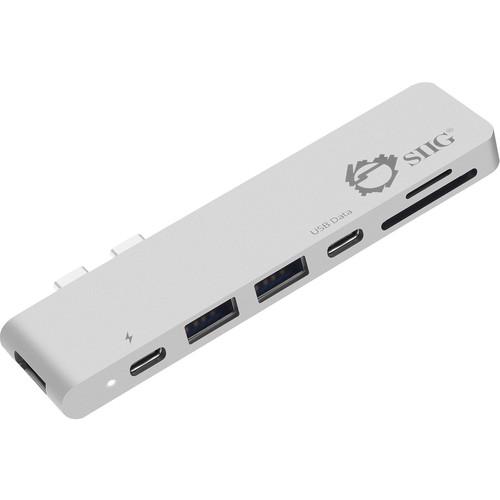 SIIG Dual USB Type-C Hub with HDMI, Card Reader, and Power Delivery