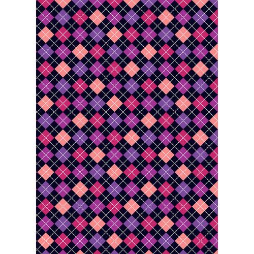 Westcott Diamond Plaid Art Canvas Backdrop with Grommets