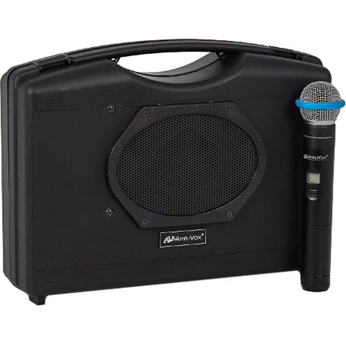 AmpliVox Sound Systems SW223A Wireless Audio Portable Speaker with Wireless Handheld Mic
