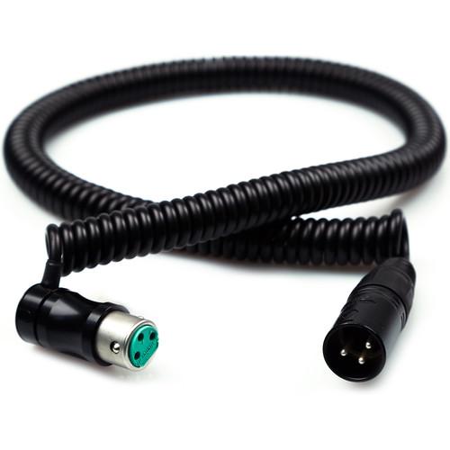 Remote Audio Low-Profile XLR3F to XLR3M Balanced Coiled Jumper Cable