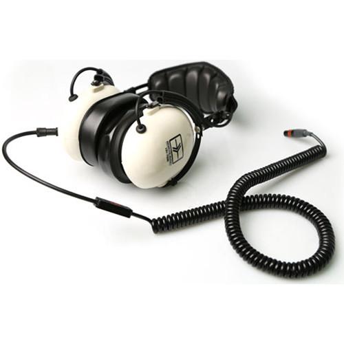Remote Audio Modified HN7506 Headphones with Quick Release 5-Pin Female Binder to TA5F Coiled Electret Headset Cable
