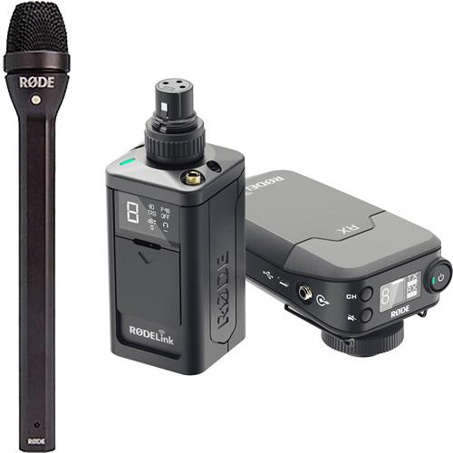 Rode RODELink Newsshooter Digital Camera-Mount Wireless Plug-On Microphone System with Reporter Handheld Mic Kit