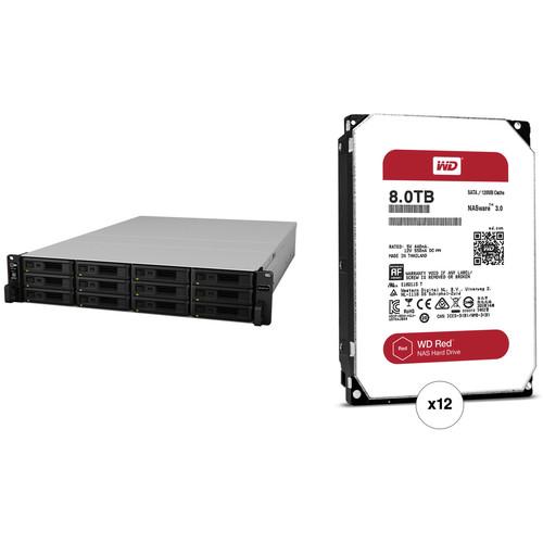 Synology RackStation RS18017xs 96TB 12-Bay NAS Enclosure Kit with WD NAS Drives