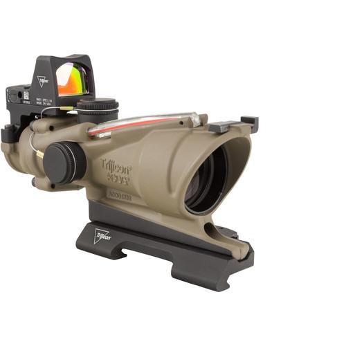 Trijicon 4x32 ACOG Dual Illuminated Riflescope and 3.25 MOA Red Dot Type 2 RMR Sight Kit