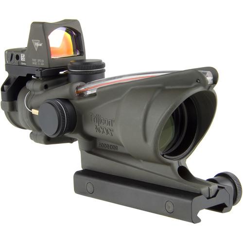 Trijicon 4x32 ACOG Dual Illuminated Riflescope and 3.25 MOA Red Dot Type 2 RMR Sight Kit