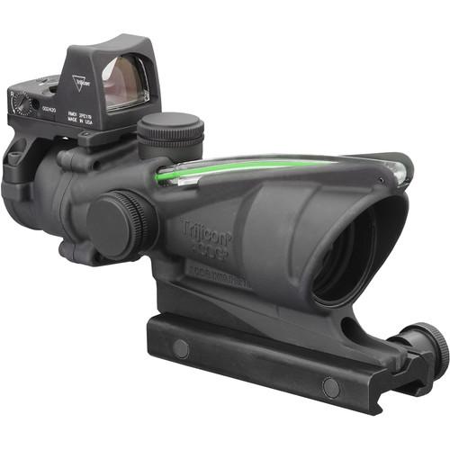 Trijicon 4x32 ACOG Dual Illuminated Riflescope and 3.25 MOA Red Dot Type 2 RMR Sight Kit