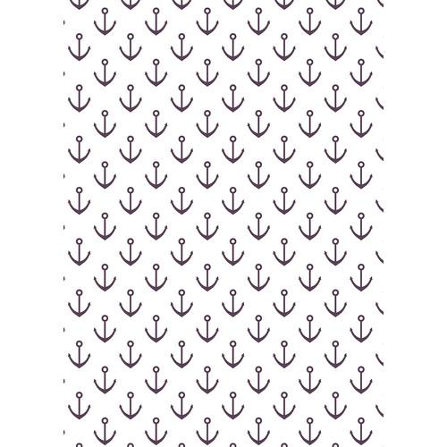 Westcott Anchors Pattern Art Canvas Backdrop with Grommets