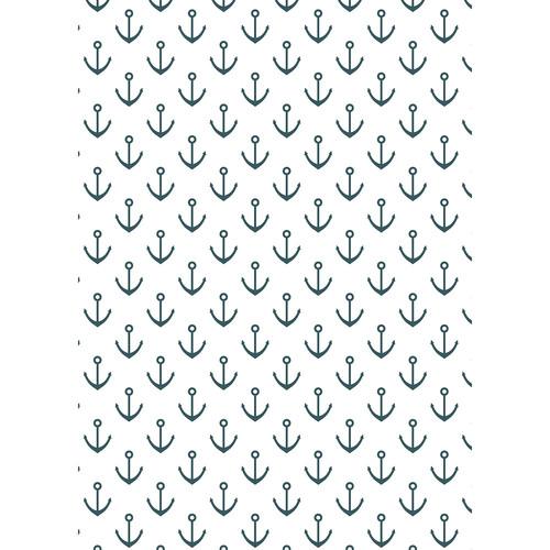 Westcott Anchors Pattern Art Canvas Backdrop with Grommets