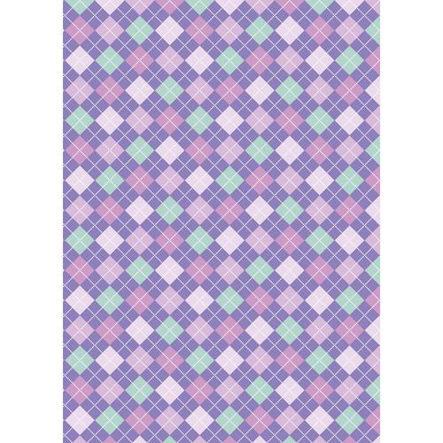 Westcott Diamond Plaid Art Canvas Backdrop with Grommets