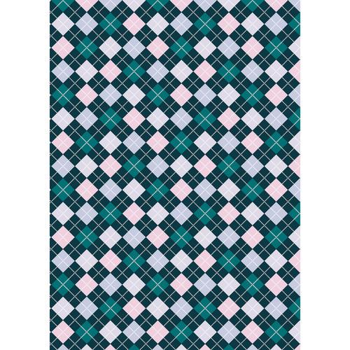Westcott Diamond Plaid Matte Vinyl Backdrop with Grommets