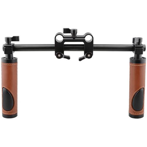 CAMVATE Leather Handle Grips Handlebar Support Kit for DSLR Camcorder Shoulder Rig