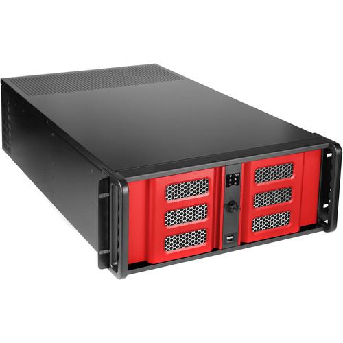 iStarUSA D-407LSE-RD-TS859 4-Bay 4U Rackmount Chassis with 8" Touch Screen LCD