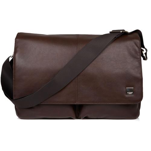 KNOMO USA 15" Kobe Leather Laptop Messenger Bag