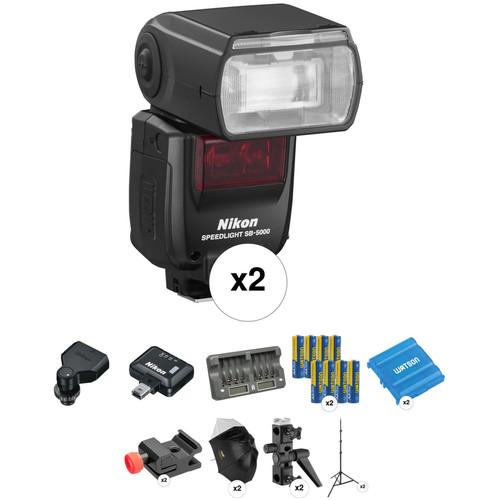 Nikon SB-5000 AF Speedlight Two Flash Wireless Portrait Kit