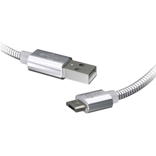 POM GEAR Metal Coil Micro-USB to USB Type-A Cable
