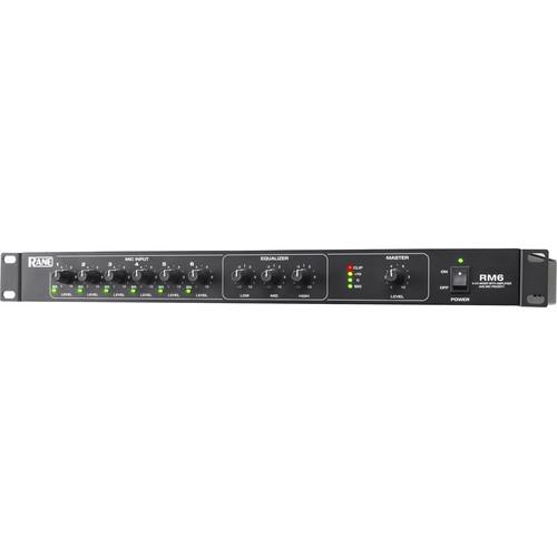 Rane Commercial RM6 6-Channel Mixer with 120W Amplifier
