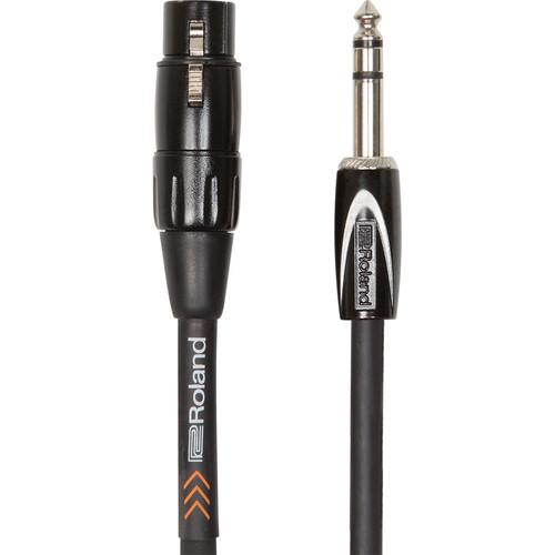 Roland Black Series 1 4" TRS Plug to XLR Female Balanced Interconnect Cable
