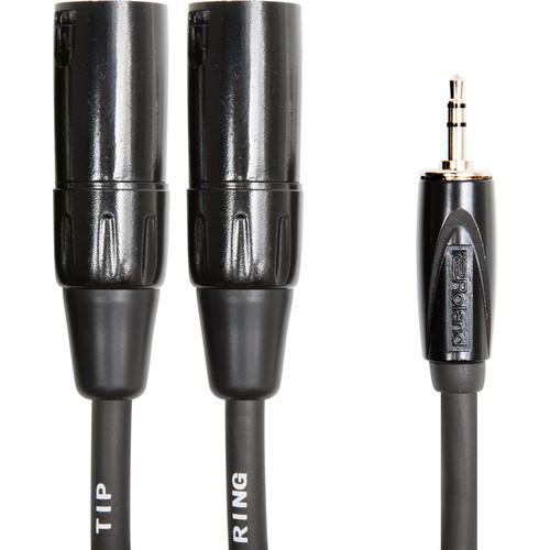 Roland Black Series 1 8" TRS Plug to Two XLR Male Interconnect Y-Cable