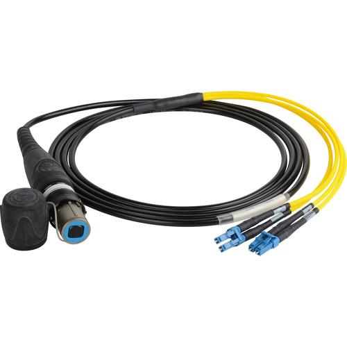 Camplex opticalCON Quad NO4SX to Quad LC Single-Mode Fiber Breakout Cable