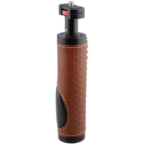 CAMVATE Leather Handle Grip with 1 4"-20 Micro Rod Mount for Camera Video Light Monitor