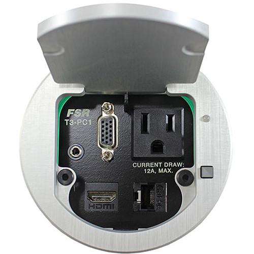 FSR T3-PC1D 3.5" HDMI Round Table Box with Button and LED