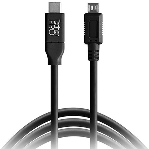 Tether Tools TetherPro USB Type-C Male to 5-Pin Micro-USB 2.0 Type-B Male Cable