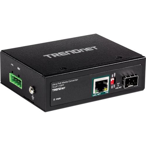 TRENDnet Industrial SFP to Gigabit UPoE Media Converter
