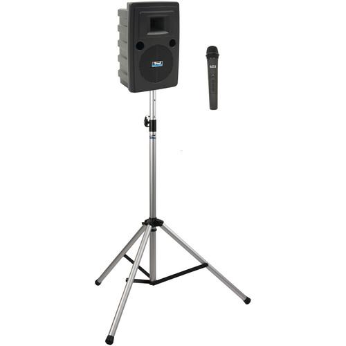 Anchor Audio LIB-BP1-H Liberty Basic Package 1 Portable Bluetooth PA System with AIR Transmitter, Handheld Wireless Microphone Transmitter, and Speaker Stand