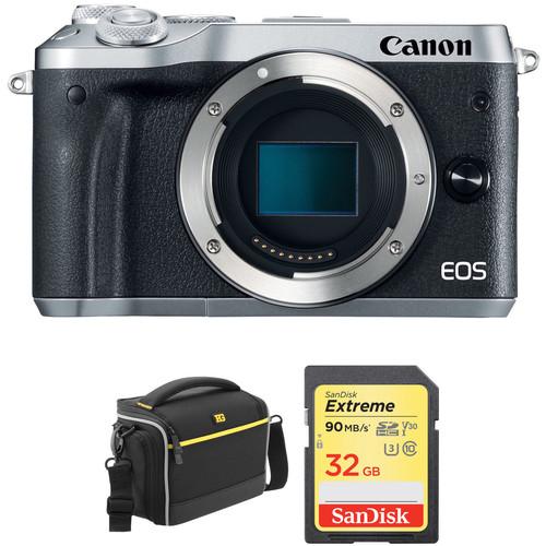 Canon EOS M6 Mirrorless Digital Camera with Accessory Kit