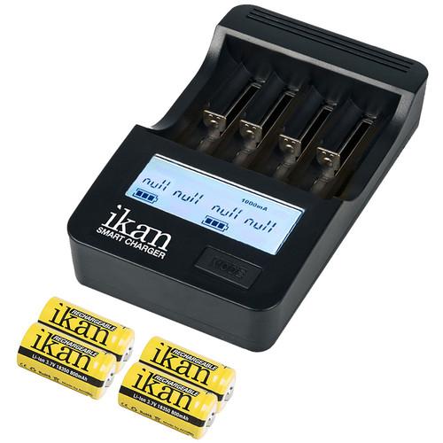 ikan ICH-SC4 Battery Charger with Four 18350 800mAh Batteries