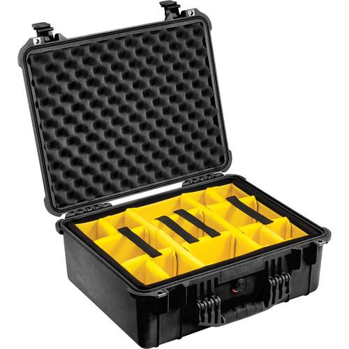 Pelican 1554 Waterproof 1550 Case with Yellow and Black Divider Set