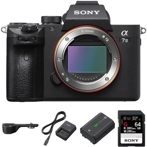 Sony Alpha a7 III Mirrorless Digital Camera with Grip Extension and Accessories Kit