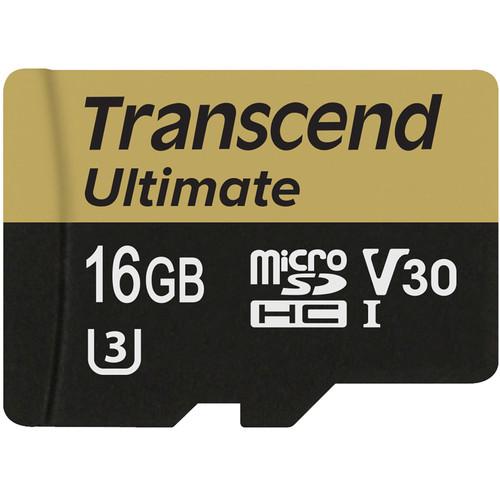 Transcend 16GB Ultimate UHS-I microSDHC Memory Card