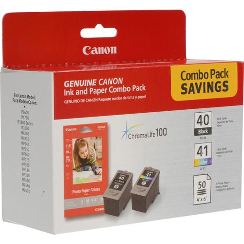 Canon PG-40 CL-41 Ink Tank Combo Pack with GP502 Paper
