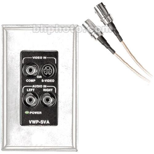 FSR VWP-WHT Wall Plate Interface and Line Driver - Composite to Y C S-Video Interface, Stereo RCA to Balanced Stereo Audio, White Color